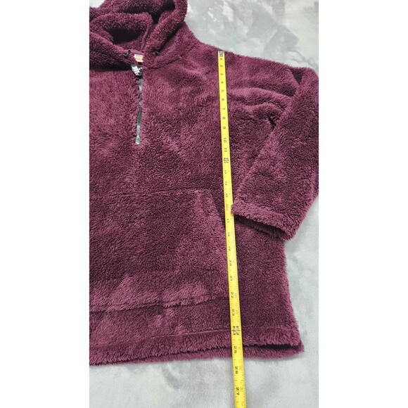 Victoria's Secret PINK Womens Small Plum 1/4 Zip Sherpa Pullover Hoodie Jacket - Picture 4 of 7
